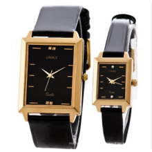 2014 klassische Marken Leder Paar Uhren